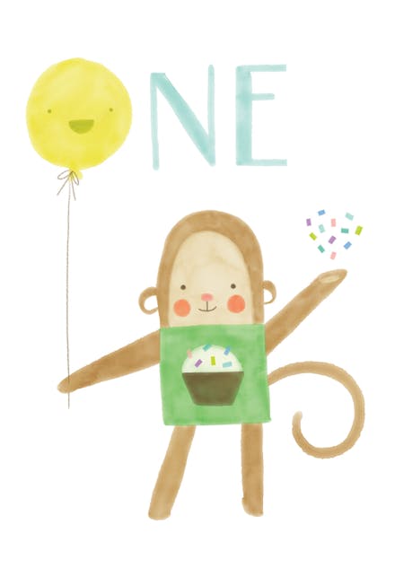 Fun First Birthday - Birthday Card