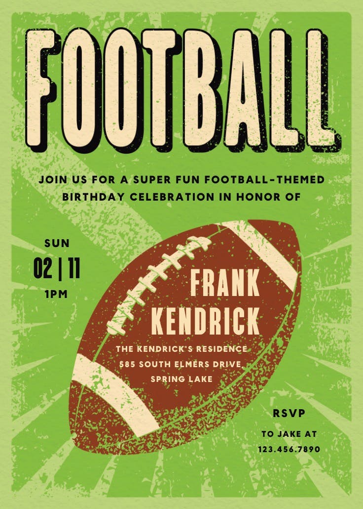 Game day filter - tarjeta de cumpleaños