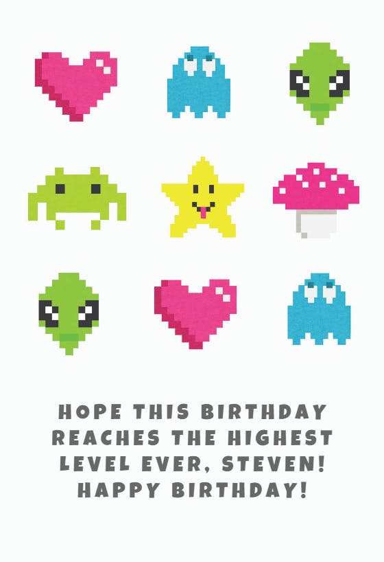 Game on - happy birthday card