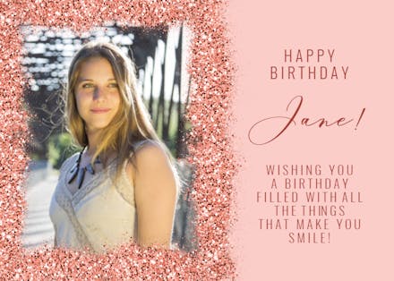 Glitter Abstract - Happy Birthday Card