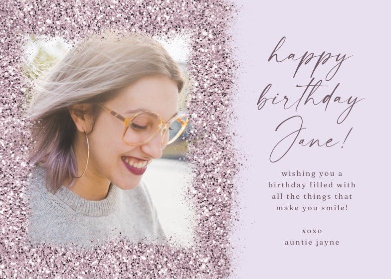 Glitter abstract - birthday card
