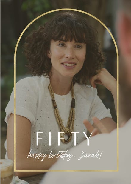 Gold arch - birthday card