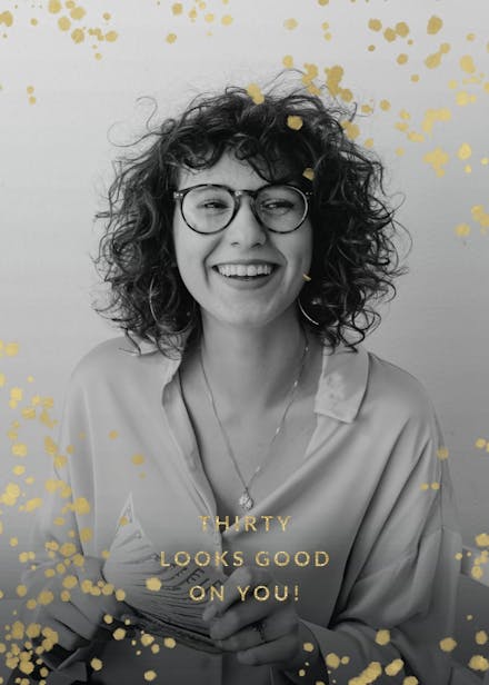 Golden dots around - birthday card