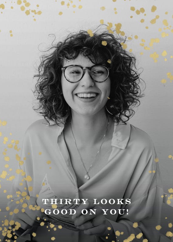 Golden dots around - happy birthday card