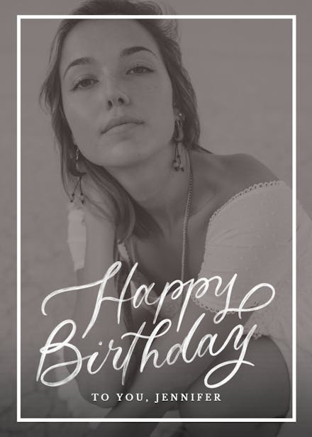 Hand written calligraphy - birthday card