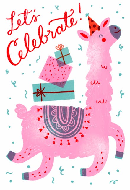 Happiest llama - Happy Birthday Card