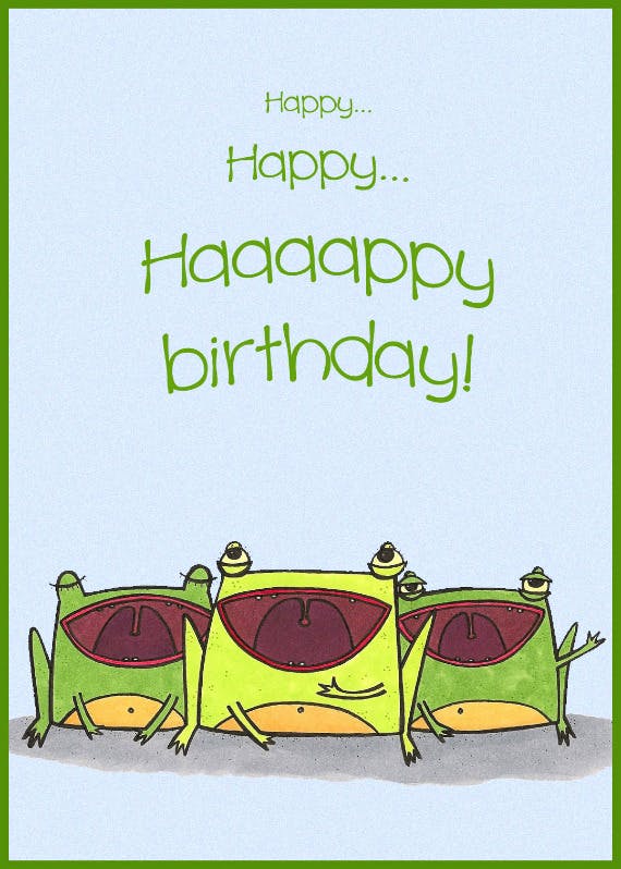 Happy birthday choir - happy birthday card