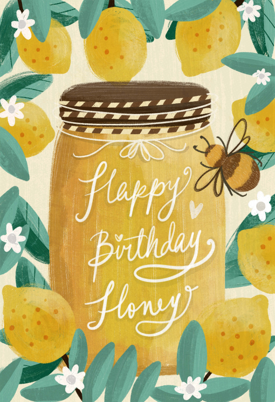 Happy Birthday Honey Birthday Card Greetings Island