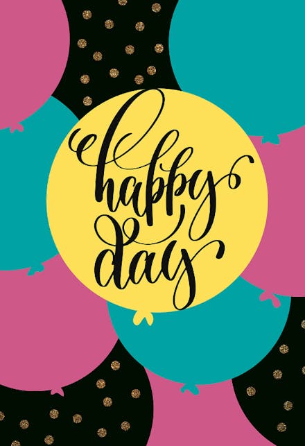 Happy Day - Tarjeta De Cumpleaños