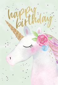 Free Printable Unicorn Birthday Cards Printable Word Searches