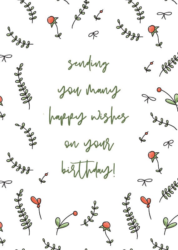 Happy wishes -  tarjeta de cumpleaños