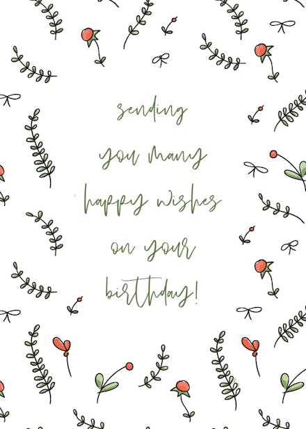 Happy wishes - birthday card