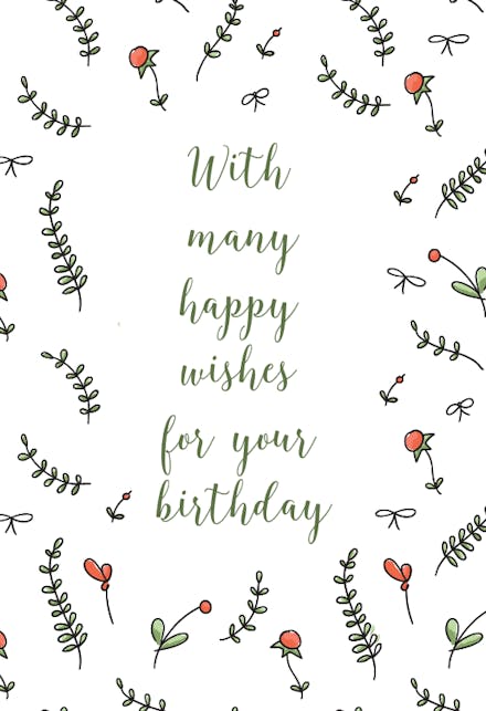 Happy Wishes - Happy Birthday Card