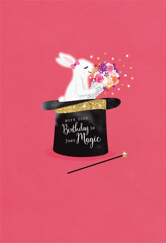 Hat trick - happy birthday card
