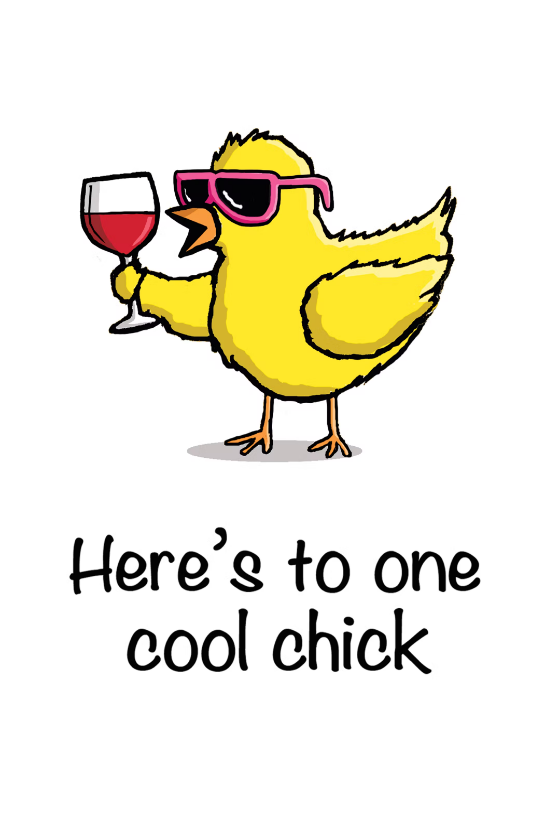 Heres To One Cool Chick Birthday Card Greetings Island 2137