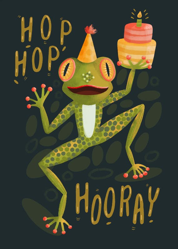 Hop hop hooray - birthday card