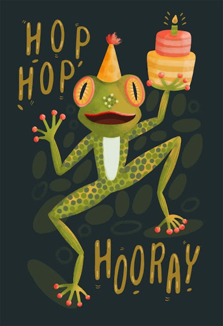 Hop hop hooray - Birthday Card