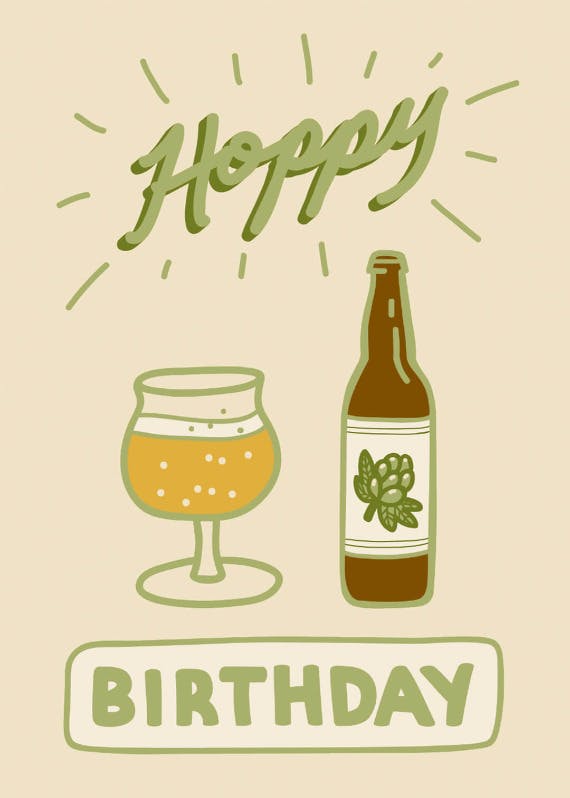 Hoppy birthday - birthday card