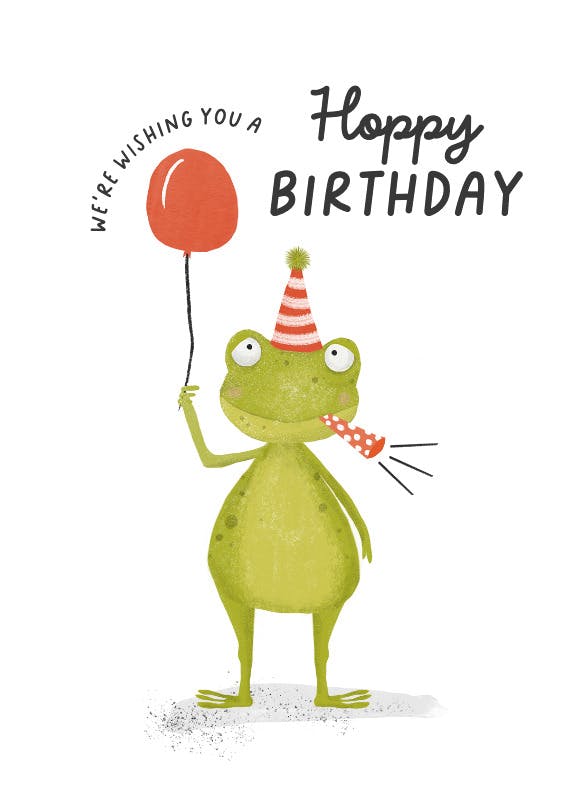 Hoppy frog - birthday card