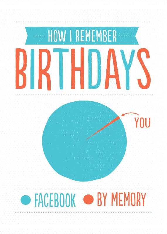 How i remember - happy birthday card