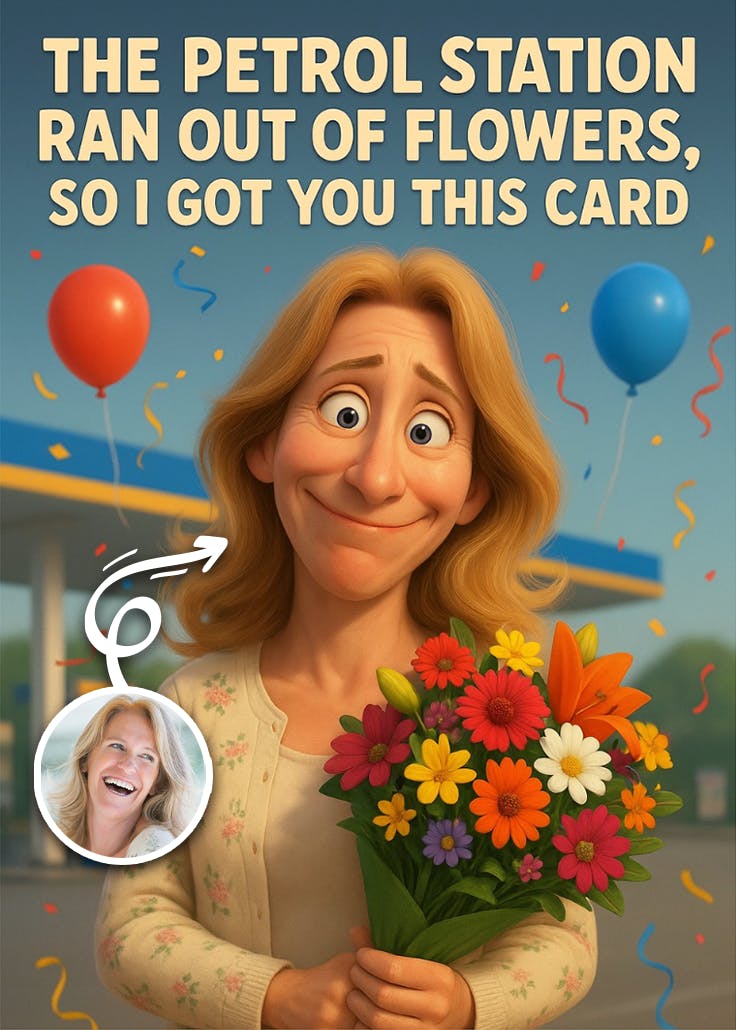 I got you this - tarjeta de cumpleaños