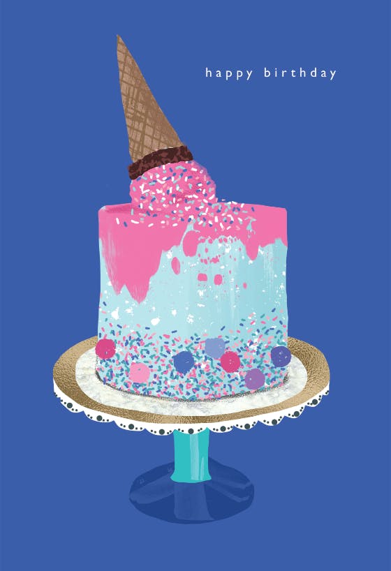 Ice cream cake -  tarjeta de cumpleaños gratis