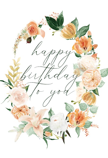 Indian Summer - Happy Birthday Card