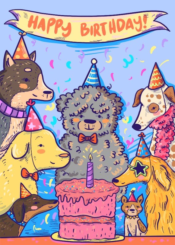 It's your day to wag and play! - birthday card