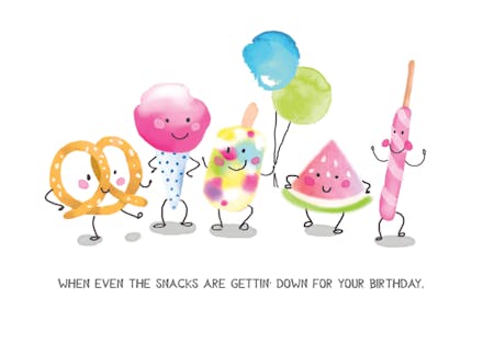 Kick Line - Birthday Card