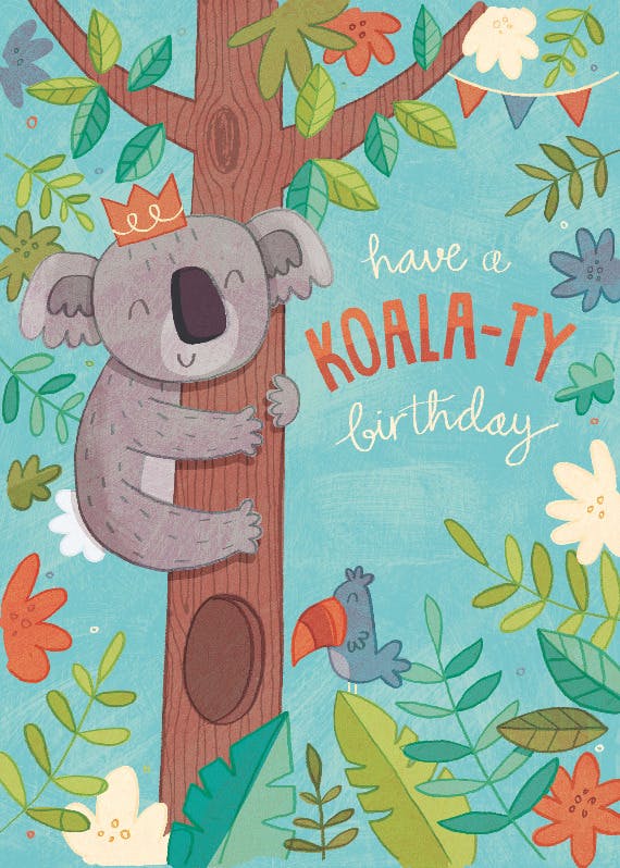 Koala-ty birthday - tarjeta de cumpleaños