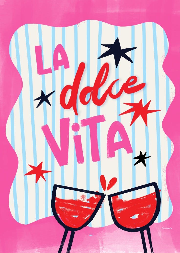 La dolce vita - tarjeta de cumpleaños