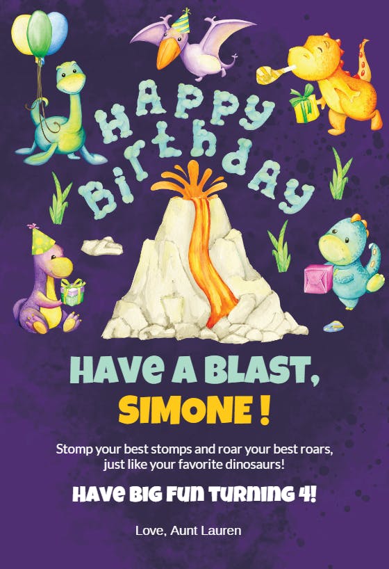 Lava little - birthday card