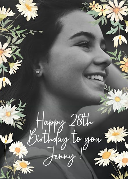 Lazy daisy - happy birthday card