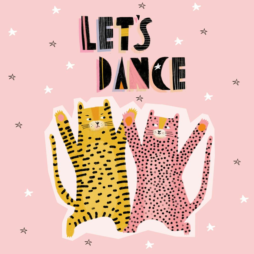 Let's dance -  free thinking of you card