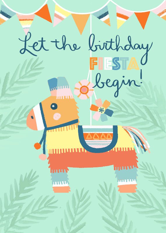 Let the fiesta begin - birthday card