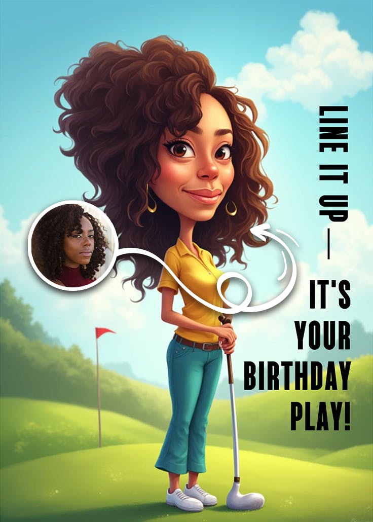 Line it up - happy birthday card