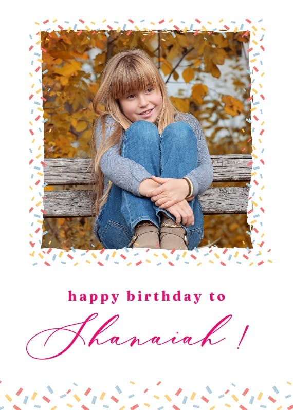 Lovely confetti - happy birthday card