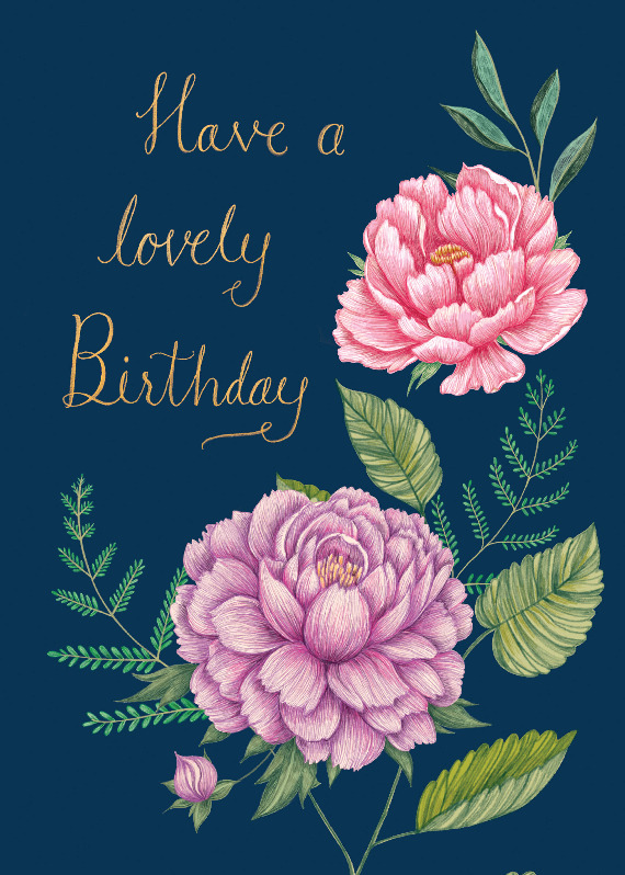 Lovely peonies - Birthday Card | Greetings Island