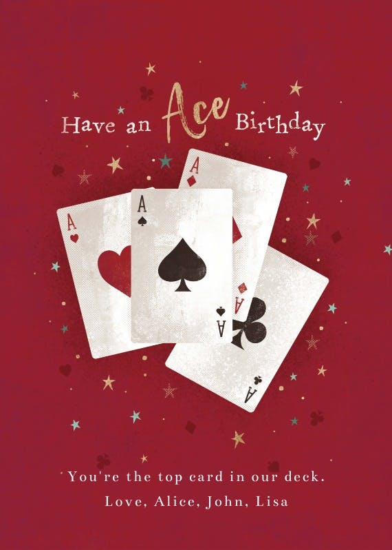 Lucky ace -  tarjeta de cumpleaños