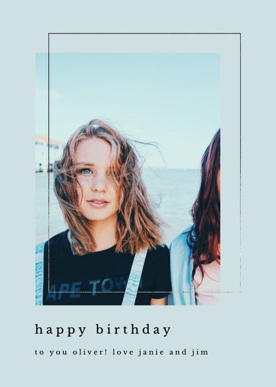 Lux photo frame - happy birthday card