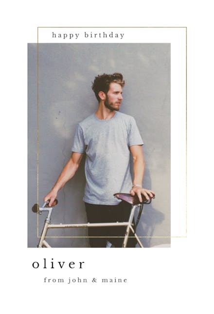 Lux photo frame - Birthday Card