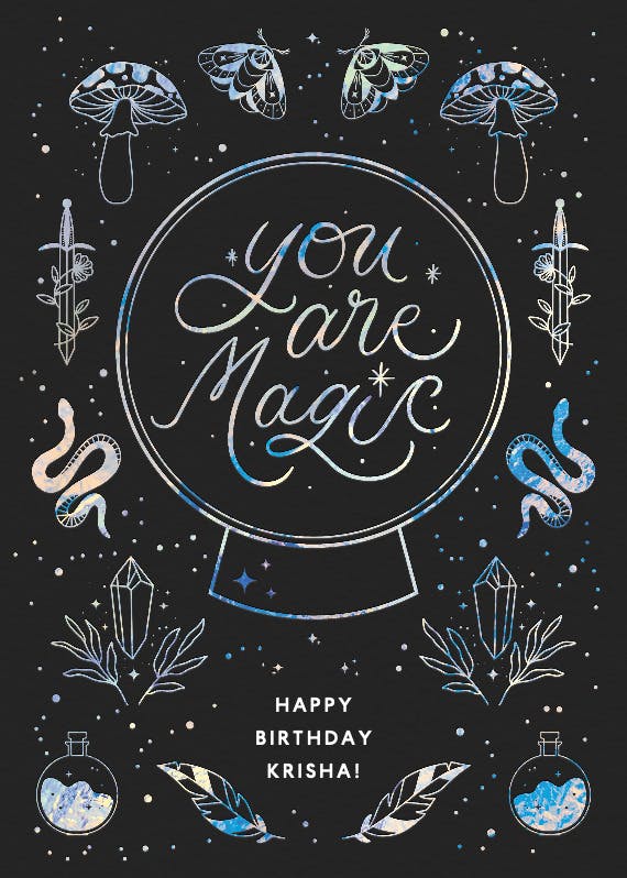 Magic frame - happy birthday card