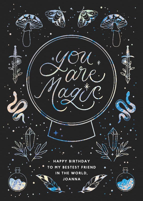 Mystic frame - birthday card