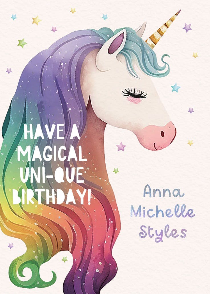 Magical moments - happy birthday card