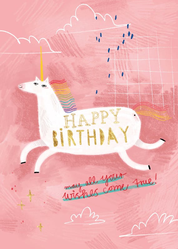 Magical wishes -  tarjeta de cumpleaños