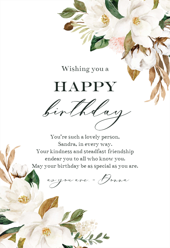 Wild Dainty Flowers - Birthday Card | Greetings Island