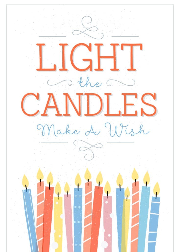 Make a wish - happy birthday card