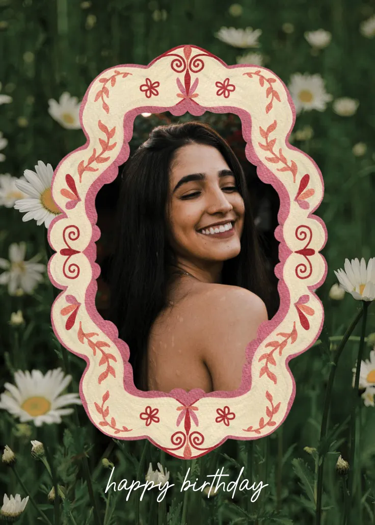 Meadows frame - tarjeta de cumpleaños