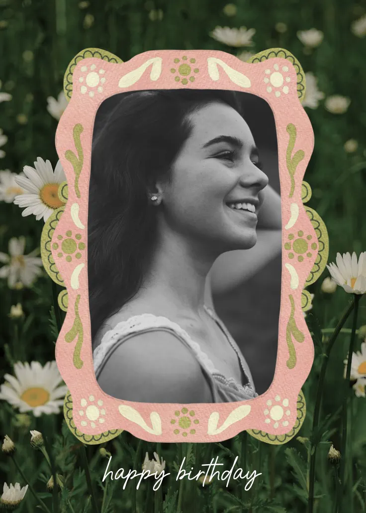 Meadows frame - tarjeta de cumpleaños