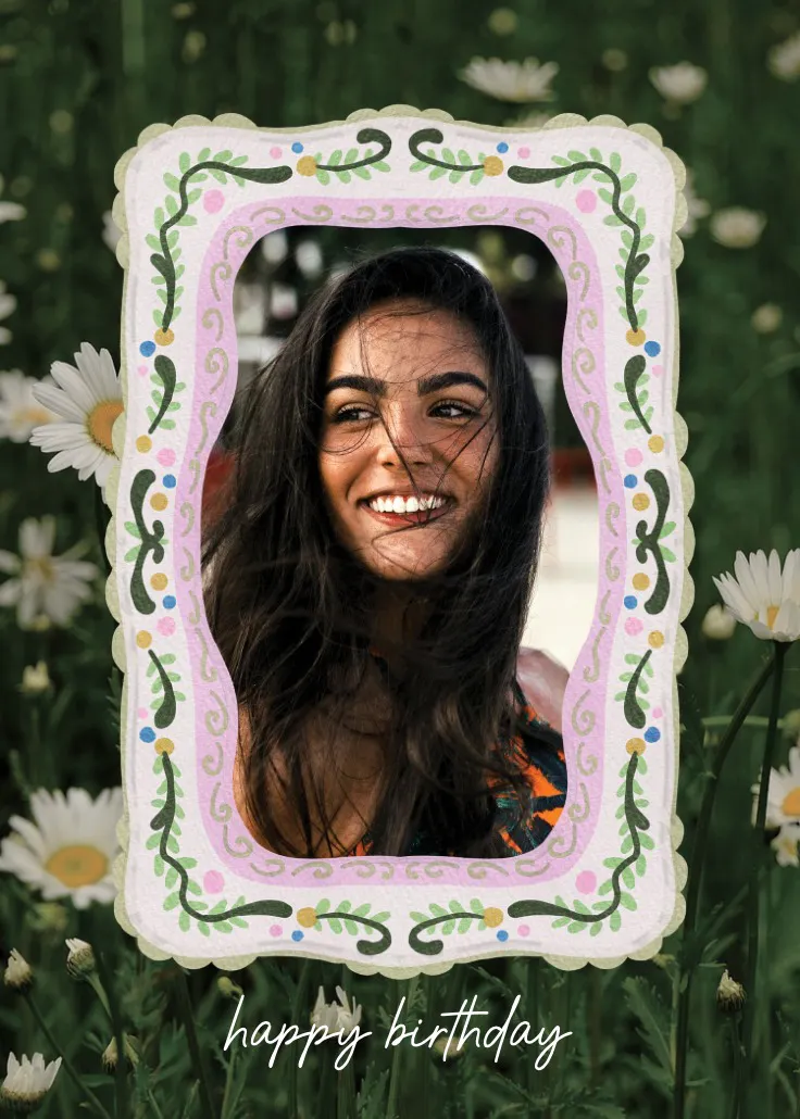 Meadows frame - tarjeta de cumpleaños